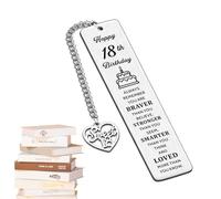 18th Birthday Bookmark Keepsake, “Always Remember You are Braver Than You Believe” Gift for Son, Daughter, Grandkids, Niece, Nephew, Or Best Friend, Motivational Graduation