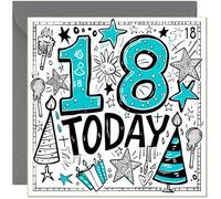 18th Birthday Card - 18 Today! - Son Daughter Niece Cousin Brother Nephew