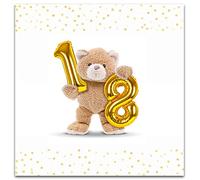 18th Birthday Card, 18th Birthday Greeting Card, Happy 18th Birthday Card, 18th Birthday Cards, Age 18 Card, Milestone Age 18 Card, Multi, One Size, (SSWL002)