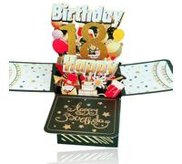 18th Birthday Card, 18th Birthday Pop-Up Greeting Card for Women 3D Pop Up Greeting Card with Note and Envelope 18th Birthday Gifts for Wife Daughter Husband Women