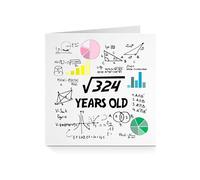 18th Birthday Card for Him Her - Square Root Maths For Son Grandson Daughter