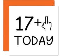 18th Birthday Card Funny for Women - Novelty Middle Finger - Rude Birthday Cards for Men, 145mm Greeting Cards, Joke Banter Cards Daughter Step Son Sister Brother Auntie Uncle