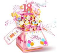 18th Birthday Card Musical Pop Up Card With LED Candle