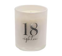 18th Birthday Champagne Scented Glass Candle with Silver Detail - 18