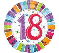 amscan 10046091 18th Birthday Color Blast Standard Foil Balloons S40-1 Pc