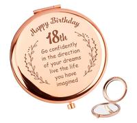 18th Birthday Compact Mirror - Unique Gift for Daughter, Niece, Sister, and Friend