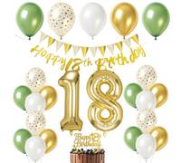 18th Birthday Decorations for Boys Girls,Sage Green 18 Birthday Decorations