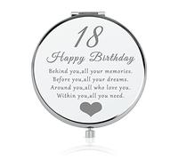 18th Birthday Gift for 18 Years Old Girls, Happy 18th Birthday Gift for Sister Niece Daughter Bestie, Folding Makeup Mirror for Her, Present Idea for Girls Turning 18 Years Old, 18th Bday Gift for Her