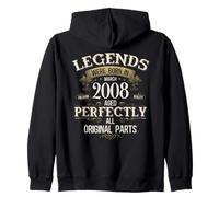 18th Birthday gift Men Women Legendary since March 2008 Zip Hoodie
