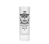 18th Birthday Gift - Personalised Shot Glass Life Begins at 18 Born 2008