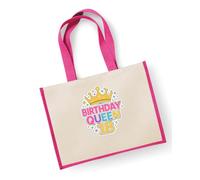 18th Birthday Gift Set, Pink Socks & Tote Bag, Age 18 Birthday Celebration Theme, 2 Piece Set - One Size Fits All (Fuchsia Bag Only)