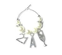18th Birthday gift Wine Glass Charm (Q)