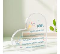 18th Birthday Gifts For Boys Girls,Birthday Gifts for Friends Sister Adult,18th Acrylic Ornament,12x10cm