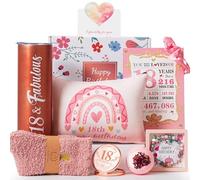 18th Birthday Gifts for Gifts,Unique Gifts Set Ideas for Turning 18 Year Old Girl Pamper Hamper Box,Happy Bday Present Basket Kit for Teen Girl Decorations for Sisters,Daughter,Niece, Granddaughter