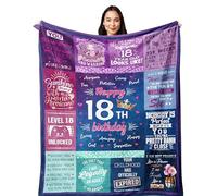 18th Birthday Gifts for Girls - 18th Birthday Decorations for Girl 60"x50" Blanket - Gifts for 18 Year Old Girl- Gifts for Daughter Bestie Sister- 18th Birthday Gift Ideas - 18th Bday Decor