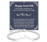 18th Birthday Gifts for Girls, Birthdays Gift for Women, Adjustable Dainty Sparkling Bracelet, Keepsake for Her Sister Daughter Niece Friend Granddaughter