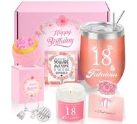 18th Birthday Gifts for Girls, Happy 18th Birthday Basket Gifts Box for Best Friends Neice Daughter Granddaughter Sister Her Girlfriend Classmate Bestie Stuff for Girls