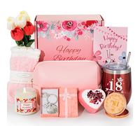 18th Birthday Gifts for Girls,Happy 18th Hamper Basket for Her,Birthday Gifts for Women, Turning 18 Year Old,Unique18th Pamper Box Gifts Ideas Set,Female Presents for Daughter Niece Granddaughter