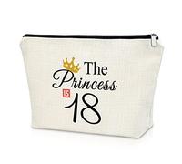 18th Birthday Gifts for Girls Makeup Bag 18 Years Old Birthday Gift for Sister Birthday Gifts for Best Friend Cosmetic Bag Turning 18 Gift for Daughter Niece Granddaughter Cosmetic Travel Pouch