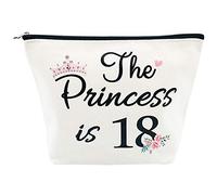 18th Birthday Gifts for Women Best Friend Daughter Funny 18 Year Old Birthday Gift for Her The Princess is 18 Cute Makeup Bag Celebrate Turning Eighteen