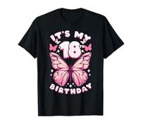 18th Birthday, Girl 18 years, Butterflies and Number 18 T-Shirt