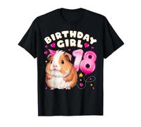 18th Birthday Girl 18 Years, Guinea Pig and Big Number 18 T-Shirt