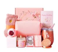 18th Birthday Hamper Basket for Her - Turning 18 Year Old Female Birthday Gifts, Pamper Box for Ladies, Personalised Presents for Mom, Wife