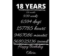 18th Birthday: Happy Birthday Olivia / Blank Lined Journal, Notebook, Awesome Happy 18th Birthday Gift / 110 pages, Soft Cover,6*9, Matte Finish