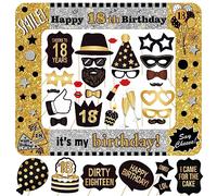 18th Birthday Inflatable Photo Booth Selfie Frame & Props Set Giant Selfie Photo Booth Picture Frame Photo Props Blow Up Photo Frame for 18 Years Old Birthday Party Decoration Suppliese