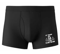 18th Birthday It Took 18 Years Men's Bamboo Boxers Shorts Gift Medium Black