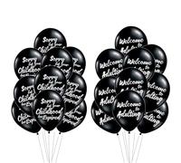 18th Birthday Party Decorations, 21Pcs Black Sorry But Your Childhood Has Expired Welcome To Adulting 18 Years Adult Party Balloons, 18th Birthday Graduation Supplies Boys Girls