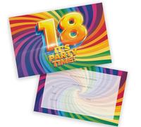 18th Birthday Party Invitations Men Women - Now It's Party Time 20 Pack - Adults Birthday Invitations for Friends Family A6 Bday Party Invites Invitation Cards with Folding Envelopes