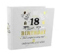 18th Birthday Photo Album 4"x6" Signography Black and Gold Design FL29918