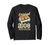 18th Birthday Retro Vintage 2008 Men Women Long Sleeve T-Shirt