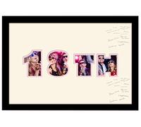 18th Birthday Signing Photo Frame Double Mount Guest Book Quality Gift 869D (Black Finish Frame Cream Mount Pink Inside)