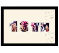 18th Birthday Signing Photo Frame Double Mount Guest Book Quality Gift 869D (Black Finish Frame Cream Mount Grey Inside)