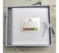 18th Birthday. Special Occasion. Card & Memory Book. NEON SATCHELS Design. Hand Finished by WHITE COTTON CARDS (NS18C)