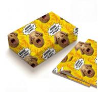 18th Birthday Wrapping Paper 2 Folded Sheets, Heavyweight Kraft Paper 20 x 28 Inches, Funny Panicking Potato Gag Gift Wrap for Men Women Teens, Adulting Panic Meme Joke Theme