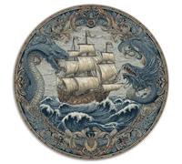 18th Century Style Sailing Ship, Dragon Rätsel Für Erwachsene || Familienspaß-Puzzles 1000pcs (67.5x67.5cm) Erwachsene
