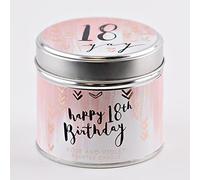 18th Eighteen Birthday Scented Aromatic Candle Milestone Birthday Keepsake Tin with 35 Hours Burn Time for her Woman Daughter Sister Friend