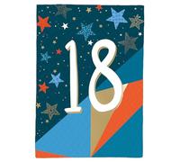 18th for Him Fun & Bright! Contemporary Birthday Card ELML035