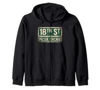 18th Street Pilsen Chicago Neighborhood Pride Illinois Zip Hoodie