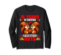 18th Wedding Anniversary 18-Year Driving Each Other Nuts Long Sleeve T-Shirt