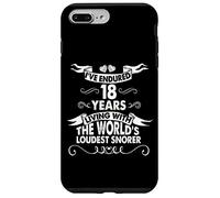 18th Wedding Anniversary World's Loudest Snorer Women Men Case for iPhone 7 Plus/8 Plus