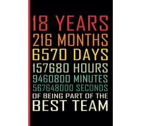 18th Year Work Anniversary Notebook: 18 Years of Service Award - Journal Funny Notebook Male or Female Boss -Staff Appreciation Gift for Job Milestone of Completing 18 Years of Service