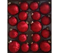18tlg.Weihnachtskugel Set Ice Paint Christmas Red Schatzhauser Decorations