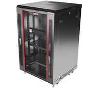 18U Wall Mount Server Rack Cabinet for Home Lab, Office IT and AV Network Installations, 24-Inch Deep 19-Inch Locking Rack with Fan, PDU and Shelves