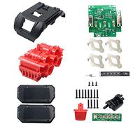 18V 10-Cell 21700 Battery Case with PCB Parts Cover Replacement for Bosch, Plastic Battery Shell Cover Repair DIY Kit(No Battery Cell Included)