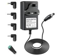 18V 1A AC to DC Power Supply Adapter, 100-240V Charger 18 Volt 100mA~1000mA with 5 DC Connector Center Positive for 18V Logitech Radio, Speaker, Sound Bar (Not for Drill or Guitar, Not for Battery)