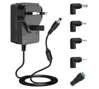 18V 1A DC Power Supply Cord, AC 100-240V Power Adapter for 18Vdc 100mA~1000mA (0.1A 0.15A 0.2A 0.25A 0.3A 0.4A 0.5A 0.6A 0.7A 0.8A 0.9A) with 5 DC Connector. (Not fit 18V Drill Battery Charger)